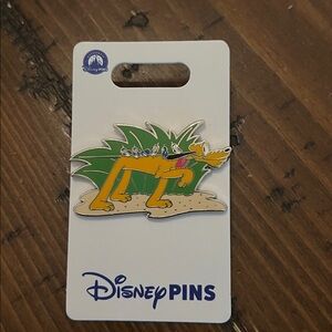 Disney Pins  Pluto with Green and Yellow Design